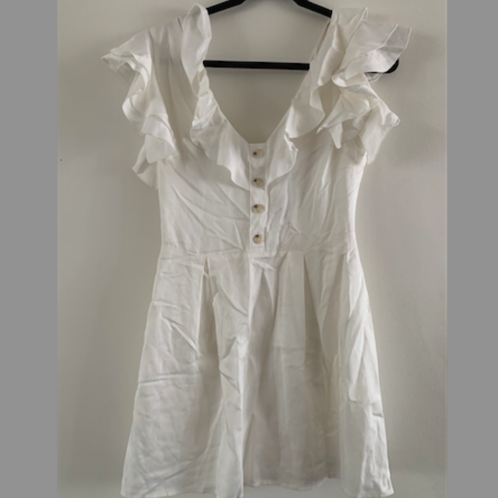 Revolve Privacy Please Mini Dress Ruffle Top - Picture 3 of 5